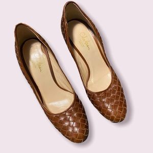 Cole Haan Collection woven pumps 7.5 light brown
